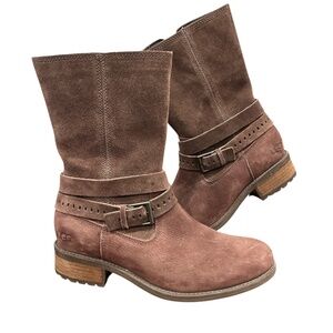 UGG Australia Kiings Brown Suede Mid-calf Boot 8.5